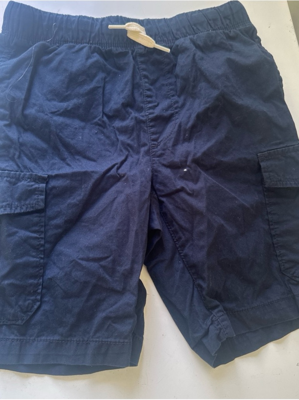 Old Navy Navy Blue Kids Cargo Shorts with Drawstring